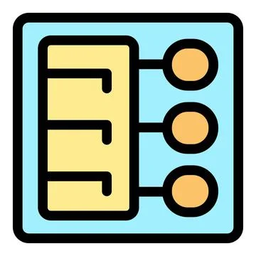 Server rack connecting to multiple nodes, data center concept Stock Illustration