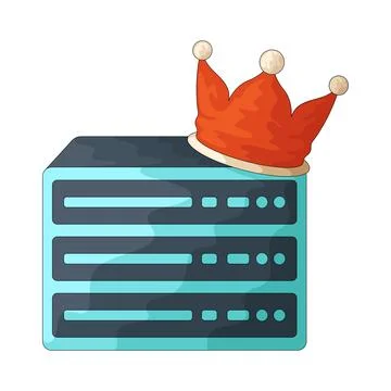 Server Rack With Crown illustration Stock Illustration
