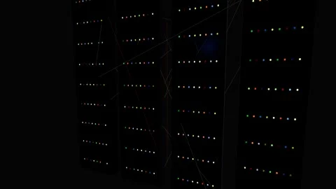 Server Rack Data Center 4K Stock Footage 338383625