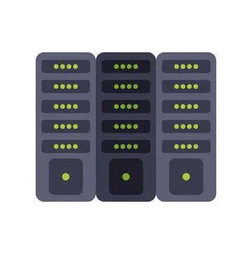 Server rack data center hosting infrastructure illustration Stockillustratie