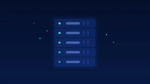 Server rack data center leds marine cloud loop Stock Footage 342612318