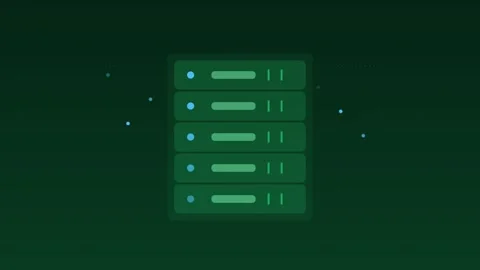 Server rack data center leds emerald cloud loop Stock Footage 342612325