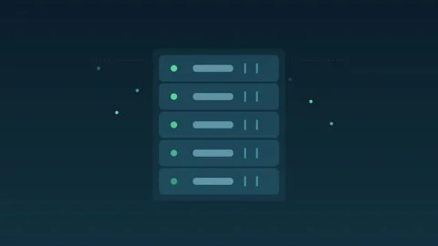 Server rack data center leds ice cloud loop Stock Footage 342612341