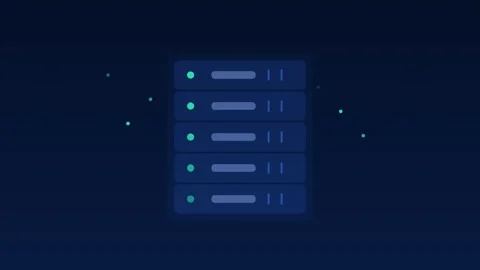 Server rack data center leds ocean cloud loop Stock Footage 342612348