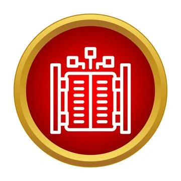 Server rack data center network icon Stockillustratie