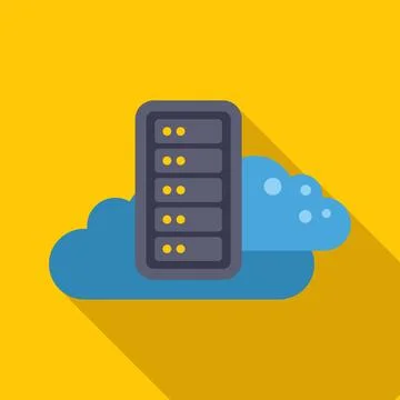Server rack data hosting cloud computing technology Illustrazione stock