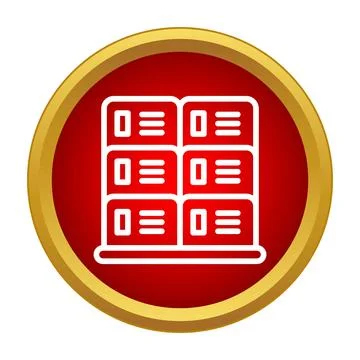 Server rack data hosting network cloud icon Stockillustratie
