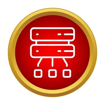 Server rack data network cloud computing icon Illustrazione stock