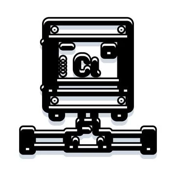 Server rack data storage and networking concept Stock Illustration