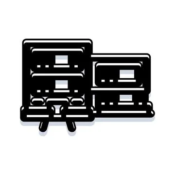 Server rack data storage and cloud computing concept Stock Illustration