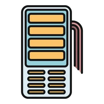 Server rack data storage computing cloud hosting icon Illustrazione stock