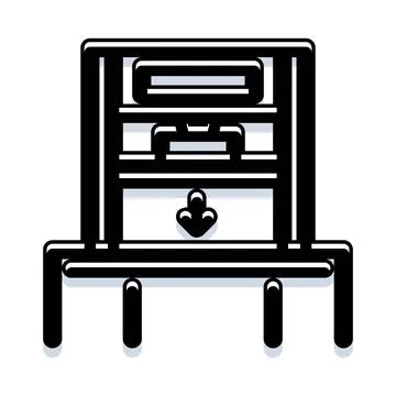Server rack data storage down arrow icon Illustrazione stock
