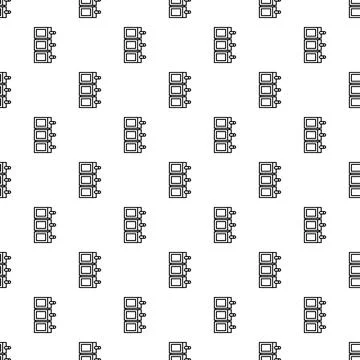 Server rack data storage icon seamless pattern Stockillustratie