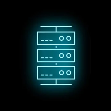 Server rack data storage network computing system icon Stock Illustration