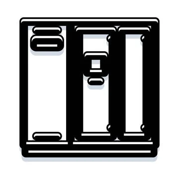 Server rack data storage networking hardware icon イラスト素材