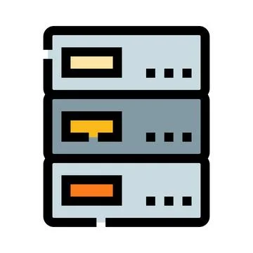 Server rack data storage networking icon concept イラスト素材
