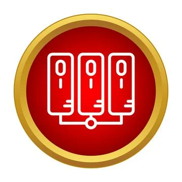 Server rack data storage networking icon concept イラスト素材