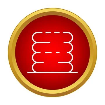 Server rack data storage red round icon Illustrazione stock
