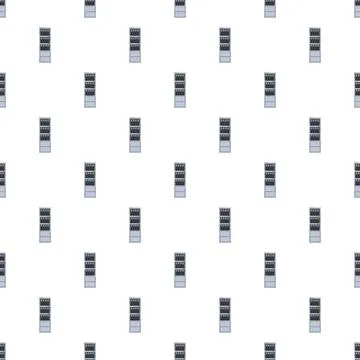 Server rack data storage seamless pattern background Illustrazione stock