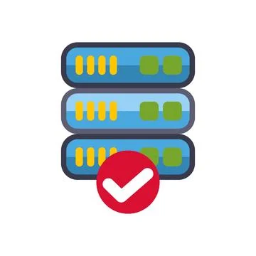 Server rack data storage successfully processing information 스톡 일러스트