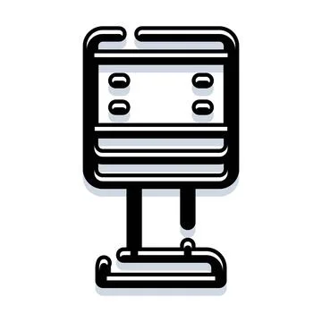 Server rack data storage technology flat icon イラスト素材