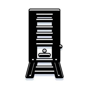 Server rack data storage technology computer system イラスト素材