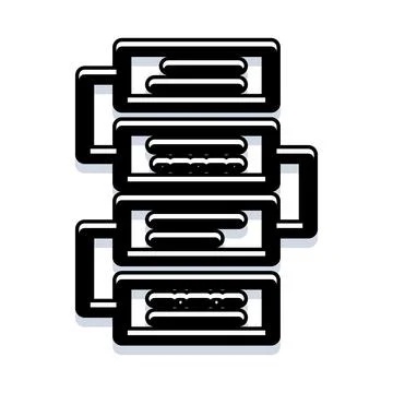 Server rack data storage technology concept illustration 库存插图
