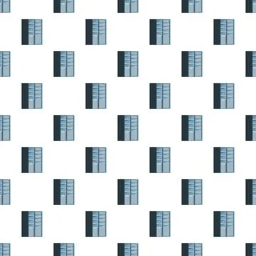 Server rack data storage units seamless pattern Stock Illustration