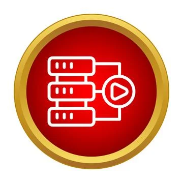 Server rack delivering streaming media content online Stock Illustration