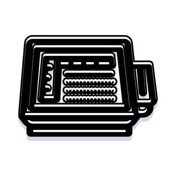 Server rack displaying data and network processing Stock Illustration