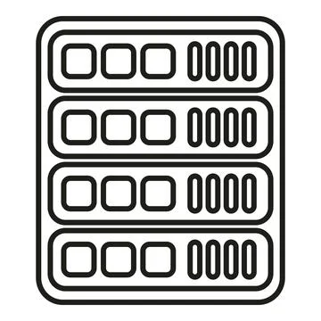 Server rack displaying data center network technology Illustrazione stock