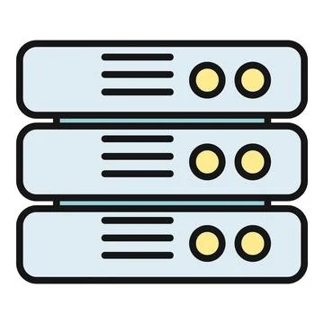 Server rack displaying data storage and network technology イラスト素材