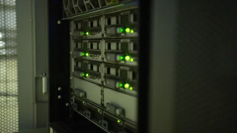 Server Rack Door opening of the intellig... | Stock Video | Pond5