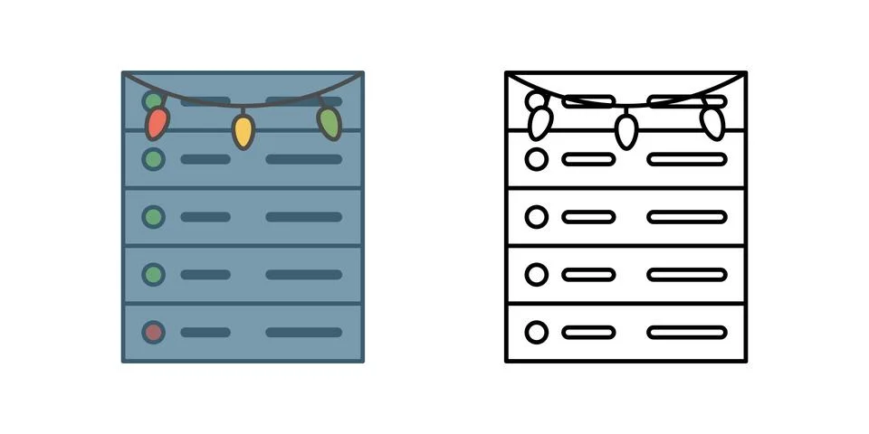Server Rack Garland Stock Illustration