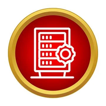 Server rack with gear icon representing data management イラスト素材