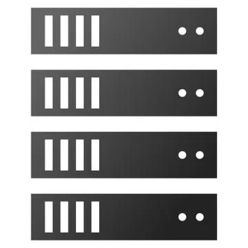Server Rack Gradient Vector Icon Stock Illustration