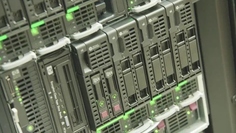 Server Rack of Hard Drives Stock Footage 70873855