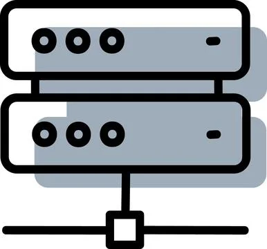 Server rack hardware and infrastructure icon イラスト素材