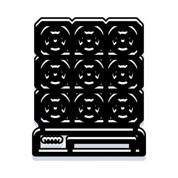 Server rack hardware storing digital cloud data Stock Illustration