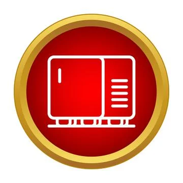 Server rack hardware system icon data center Stock Illustration