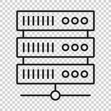 Server rack icon for data center and cloud computing network infrastructure 스톡 일러스트