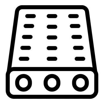 Server rack icon depicting datacenter processing power 스톡 일러스트