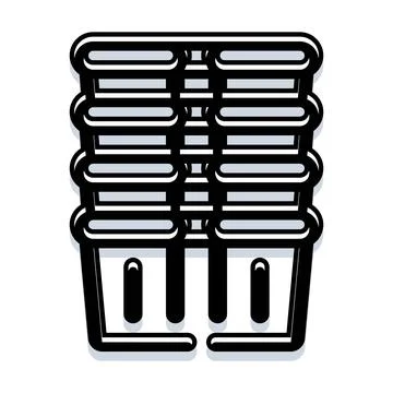 Server rack icon digital data center infrastructure Stock Illustration