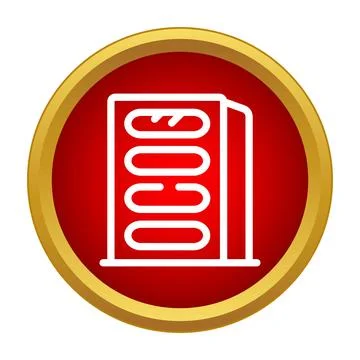Server rack icon digital data storage technology Illustrazione stock