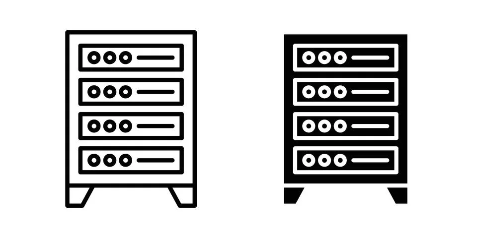 Server rack icon graphic design. web icons vectors Stock Illustration