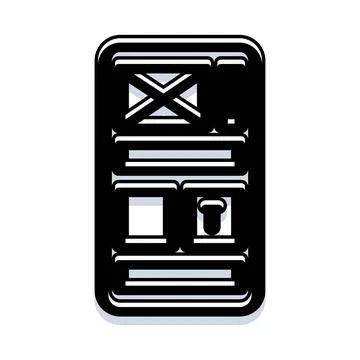 Server rack icon illustrating data center technology and hardware イラスト素材