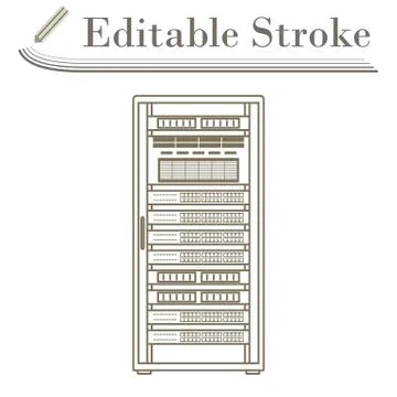 Server Rack Icon Stock Illustration