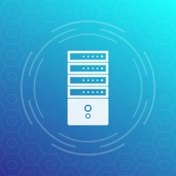 Server rack icon Stock Illustration
