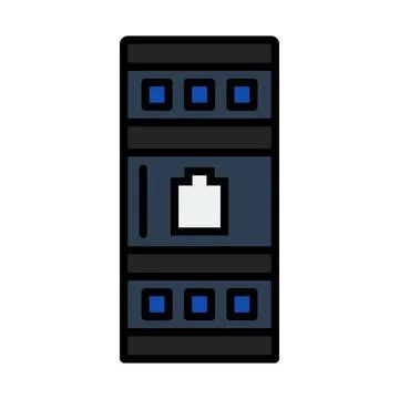 Server Rack Icon Stock Illustration