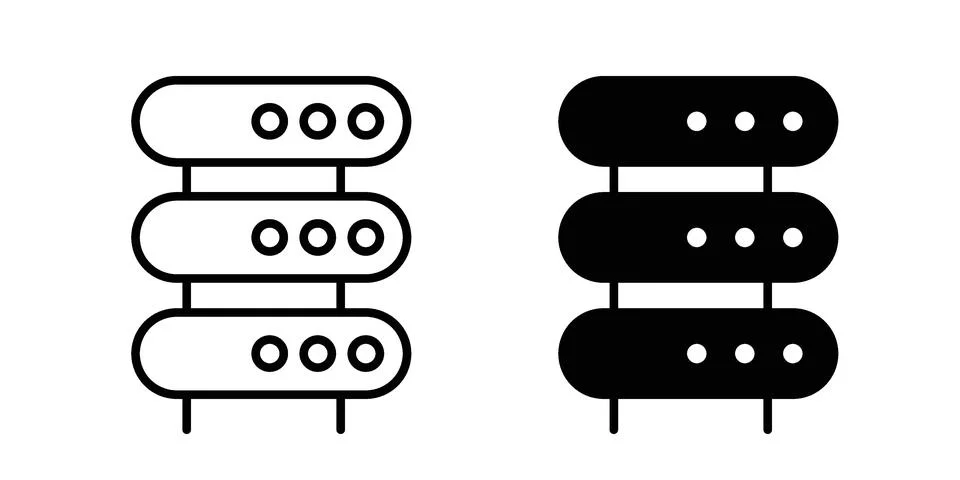 Server rack icon illustration vector, icon set for apps Stock Illustration